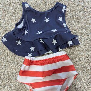 Baby Girl Stars and Stripes Swim Suit